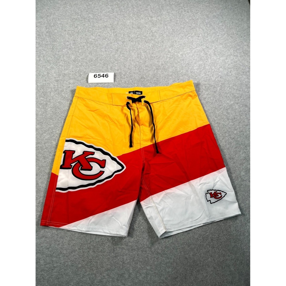Kansas City Chiefs Board Shorts Mens 36 Multicolor NFL Team Apparel Football